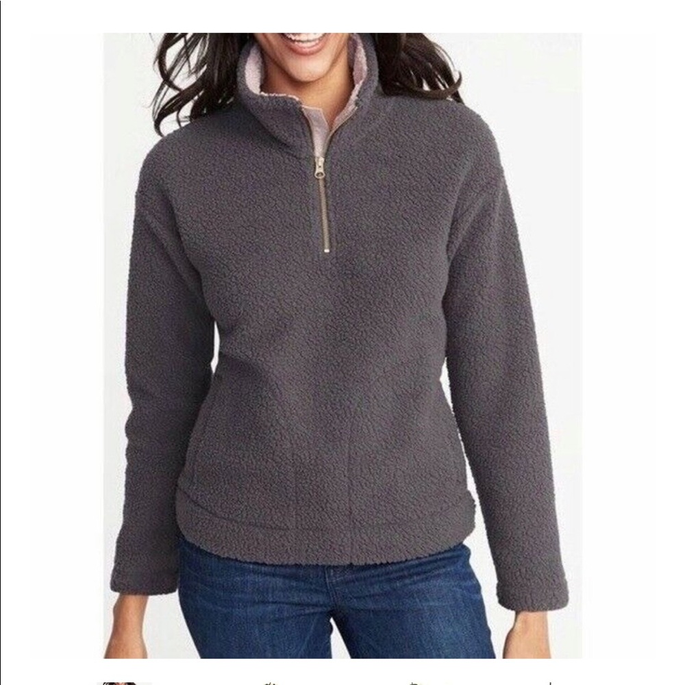 Old Navy | Sherpa 3/4 Zip Pullover
